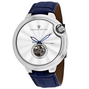Christian Van Sant Men's Propeller Silver Dial Watch - CV0141-BL